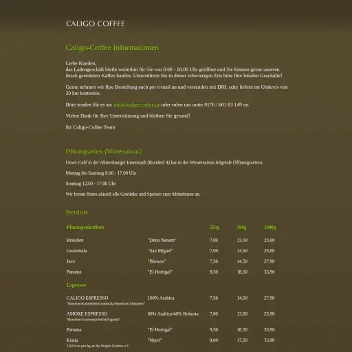 Caligo Coffee e.K., Sven Jacobsen