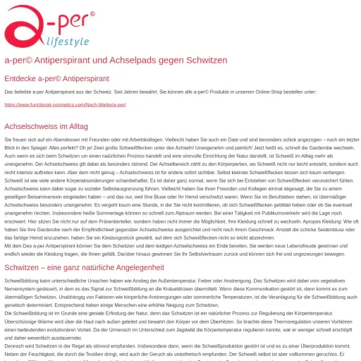 Functional Cosmetics Company AG