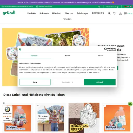 Großhandelshaus für Woll- u. Kurzwaren Max Gründl