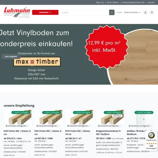 Heinrich u. Henry Luhmann GmbH Holzhandlung - Holzimport - Holzbearbeitung