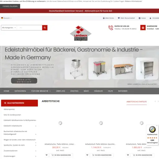 MBM-Lambeck-Edelstahlmöbel und -geräte GmbH