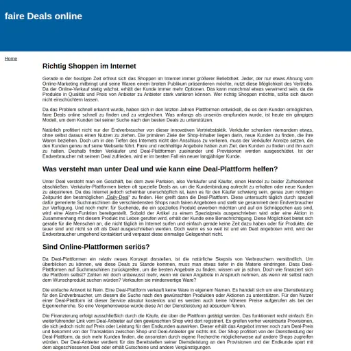 MYFAIRDEAL Onlinestores GmbH