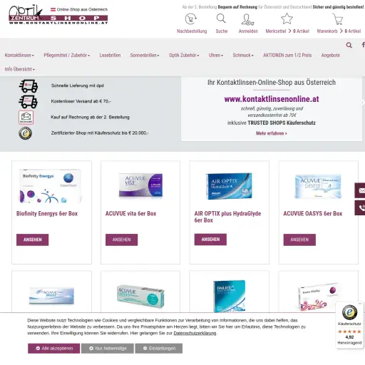 Optik Zentrum P.O.D.E.R. Online-Shop ZN der P.O.D.E.R. Handelsges. m.b.H.