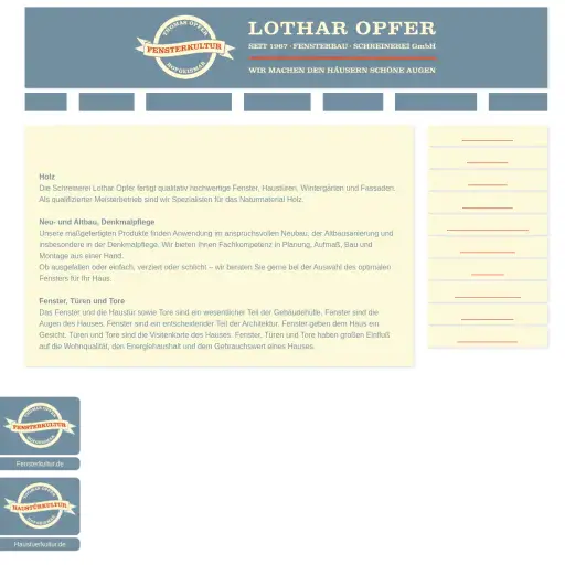Schreinerei Fensterbau Lothar Opfer